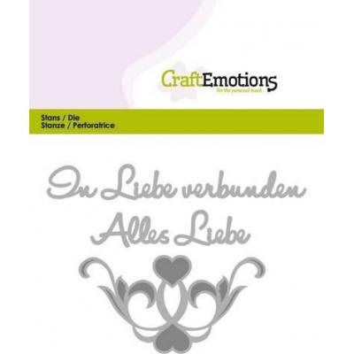 CraftEmotions Deutsch Stanzschablonen - Alles Liebe